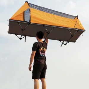 해외직구 아웃도어 캠핑 낚시 1인 일체형 경량 휴대용 침대 텐트